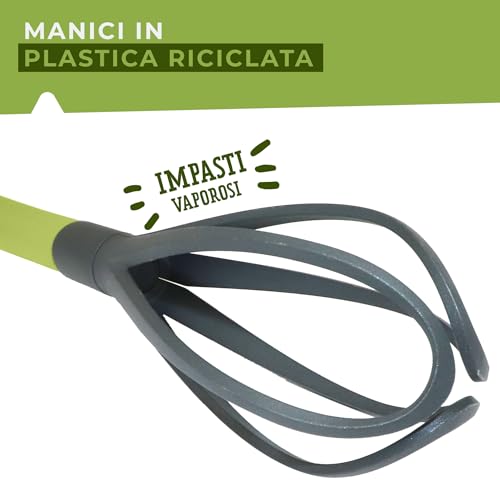 Fackelmann Frusta da cucina con manico in plastica riciclata, materiale parte funzionale in nylon resistente alle alte temperature, dimensioni 30x6x5.5 cm - immagine 5