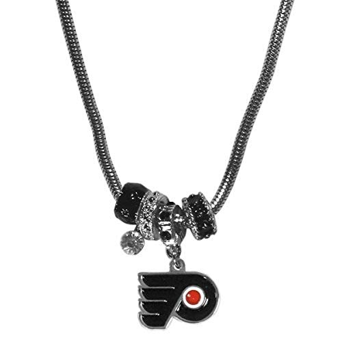 NHL Siskiyou Sports Womens Philadelphia Flyers Euro Bead Necklace 18 inch Team Color