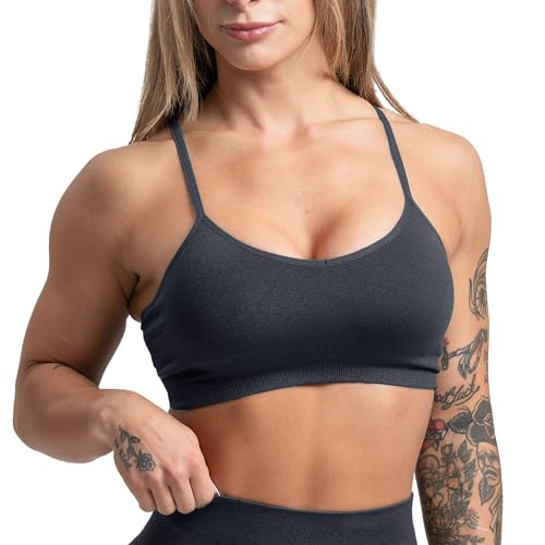 Image of Gymreapers Seamless Sports Bra for Women - Wireless Compression Padded Supportive Bras for Gym, Yoga, & Fitness