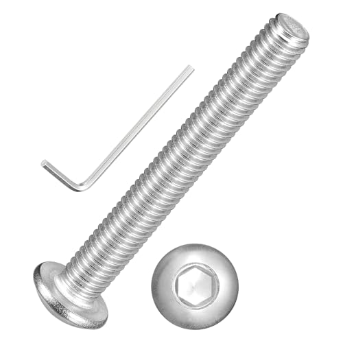 Vis à tête cylindrique en acier inoxydable 18-8 lot de 20 pièces pour travaux extérieurs