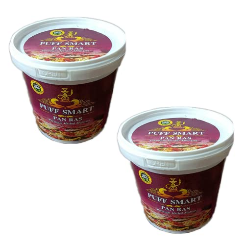 Image of PUFF SMART Premium Herbal Molasses (100% Nicotine and Tobacco Free) Pan Ras Flavor (1kg) PACK OF 2