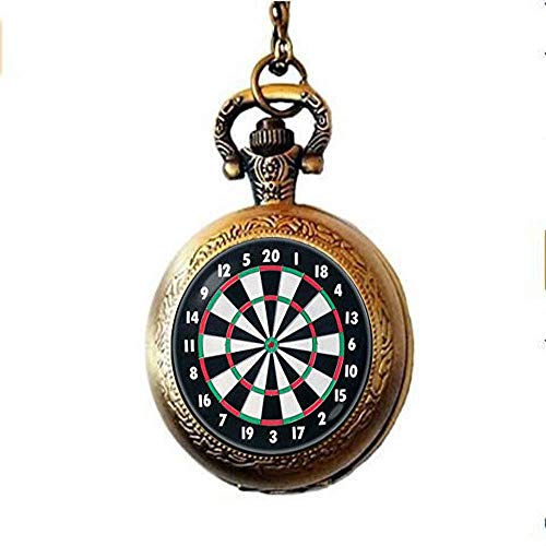 Preisvergleich Produktbild Dart Taschenuhr Halskette, Dart Pocket Watch Halskette Dartboard Schmuck