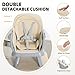 TODECARE 8 in 1 Baby Highchair, Convertible High Chair for Babies and Toddlers, Booster Seat w/5-Point Safety Belt, Toddler Building Block Table, Dishwasher Safe Tray, No Tool Install, Coffee