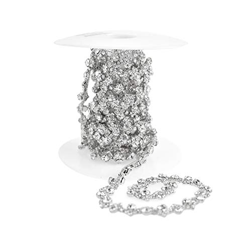 Homeford Zigzag Crystal Rhinestone Jewel Trim, 3/8-Inch, 3-Yard (Silver)