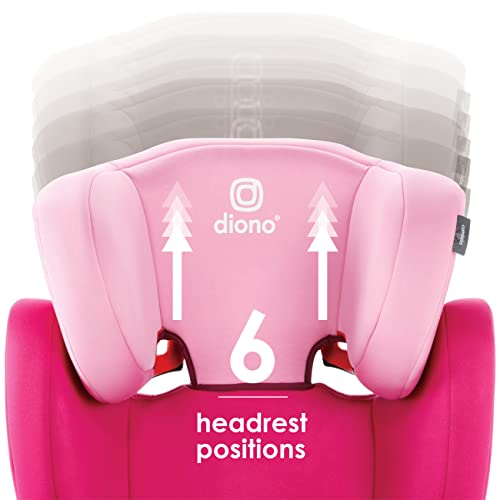 Diono Cambria 2 Xl 2022, Dual Latch Connectors, 2-In-1 Belt Positioning Booster Seat, High-Back To Backless Booster With Space And Room To Grow, 8 Years 1 Booster Seat, Pink #TOP3
