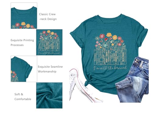 Image of Books Shirts for Women Reading T-Shirt Book Lover Tops Funny Readers Gifts Clothes Casual Librarian Tees
