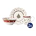 Villeroy & Boch Toy's Delight "Breakfast for Two" Servicio de desayuno para 2 personas, 6 piezas, Porcelana Premium, Blanco/Rojo