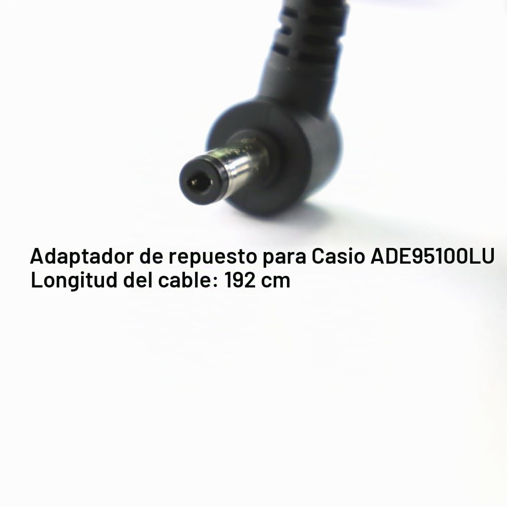 9.5V Cargador de Adaptador de CA para Teclado de Piano Casio SA76 SA77 SA46 CTK1200, WK220 Repuesto para Casio ADE95100LU