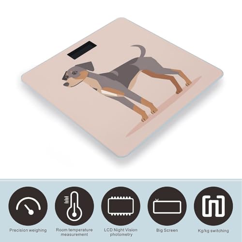 Báscula digital para baño con vidrio templado y pantalla LCD miniatura 3