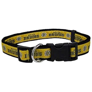 Pets First NHL Boston Bruins Collar for Dogs & Cats, Large. – Adjustable, Cute & Stylish! The Ultimate Hockey Fan Collar!