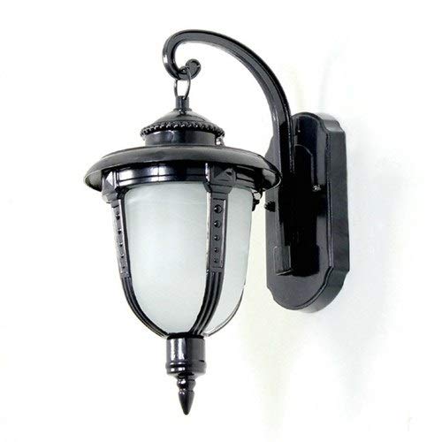 Applique murale étanche noire en verre pour éclairage de jardin et patio