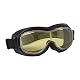 PiWear Motorradbrille Toronto in Schwarz mit gelbem Glas