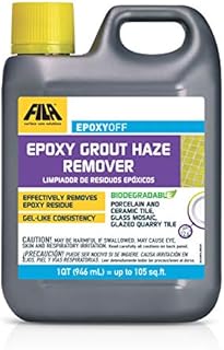 FILA EPOXYOFF, Epoxy Grout Haze Remover, Effectively Removes Epoxy Residue, The Product Can Be Applied on Vertical Surfaces, 1 QT