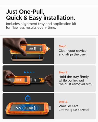 Image of Spigen AlignMaster S Tempered Glass Screen Guard for iPhone 16 Pro Max [3 Pack]