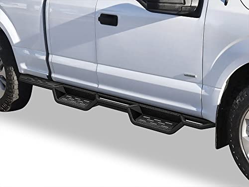Estribos tubular negros para Ford F150 y Super Duty miniatura 1