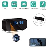 Telecamera Spia WiFi, LXMIMI Orologio 12/24 Videocamera Spia, Connessione WiFi 1080P HD Telecamera...