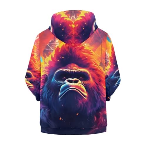 Cool Graphic Animal Hoodies for Boys Casual Daily Basic Zip Up Hoodie with Pocket2