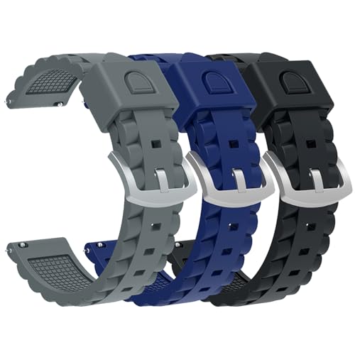 20mmクイックリリースバンド Garmin Approach S50/S44 / Forerunner 570 42mm /Garmin Vivoactive 6/Vivoactive 5 バンド 柔軟なシリコン 調節可能 簡単取付 軽量 ゼリーデザイン
