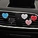 Lagnlnaoy Crystal Heart Car Vent Clips, Decorative Air Freshener Holders,Car Interior Accessories