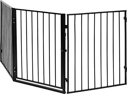 ib style® CATO | schoorsteenbeschermingsrooster | uitbreidbaar | dubbele sluiting | 3-delig / 180cm zwart - Image 5