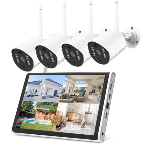 Opiniones y reviews de Kit de Videovigilancia favoritos de las personas. 46 EASYTAO Kit de Sistema de Cámara de Seguridad con Monitor LCD de 10,1', 4CH 2MP WiFi LCD NVR + 4 2MP Cámaras, Sistemas de Seguridad Inalambrico para 5G/2.4G WiFi, IP66...