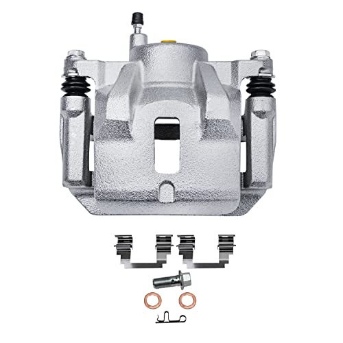 Image of Detroit Axle - Front Drilled Rotors Brake Calipers Ceramic Brake Pads | Replacement for 2003-2008 Toyota Corolla Matrix Pontiac Vibe - 6pc Set