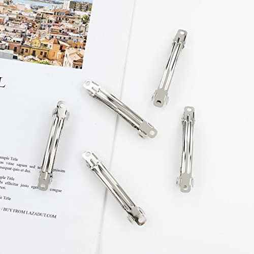 Pack de 20 pinzas metálicas plateadas de 6 cm miniatura 4