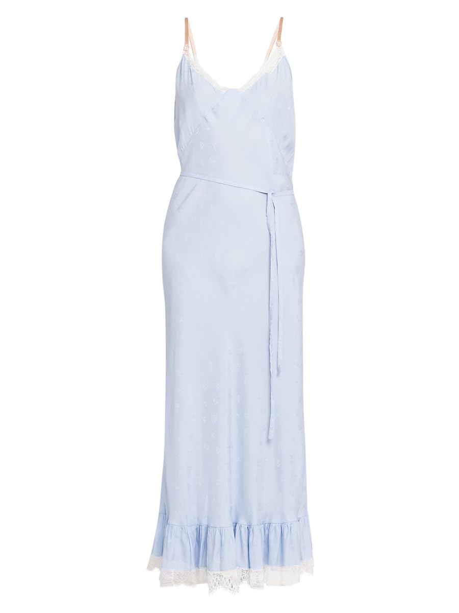 Moschino, Lace-Trimmed Slip Maxi Dress
