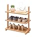 RHXWFDG Étagère à chaussures en bois autonome à 3 niveaux pour porte d'entrée, chambre, dortoir (3 niveaux, 2 tailles)