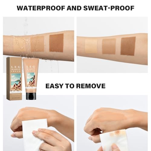 Image of Body Coverage Perfector, Leg Makeup Cream, Waterproof Sweatproof Body Makeup Concealer, Long Lasting Foundation for Tattoo, Scar Cover Up