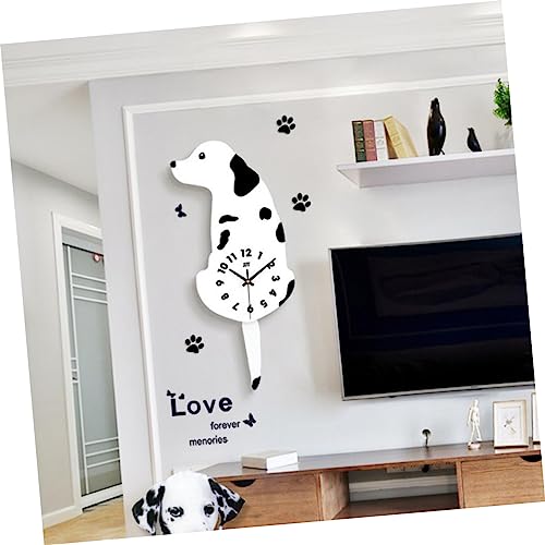 Horloge murale en bois silencieuse Cabilock : décoration murale blanche pour chambre - 5