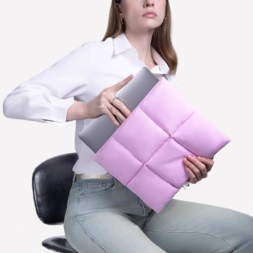 Image of Comfyable Puffy Laptop Sleeve 15 Inch 16 Inch, Quilted Puffer Laptop Carrying Pillow Case Compatible for MacBook Air 15 in M4 2025 M3 & MacBook Pro 16 in 2024 M4, 16 in Puff Cover