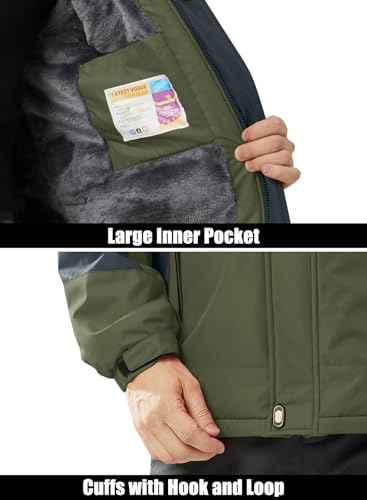Image of MAGCOMSEN Winter Snow Jacket Ski Warm Fleece Parka with
