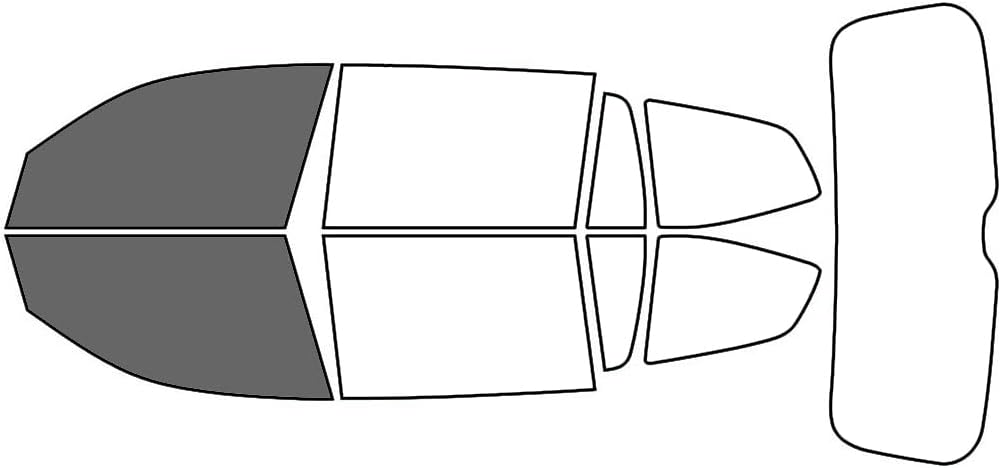 Rvinyl Window Tint Kit Compatible with Volkswagen Atlas 2018-2025 - Black 35% - Single Ply No Bubble Film - Do it Yourself Vehicle Front Precut Kit