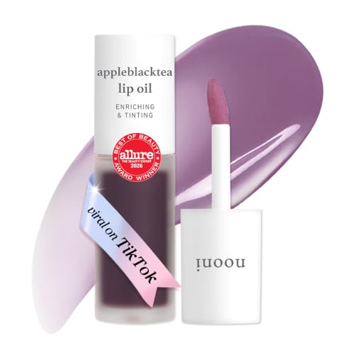 NOONI Korean Lip Oil - Appleblacktea- pH Color-Changing Plumping Lip Gloss