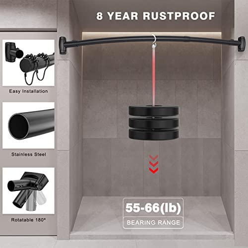 Misounda Asta per tenda da doccia curva