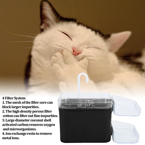 Fuente automática para beber para gatos 2L negra miniatura 3