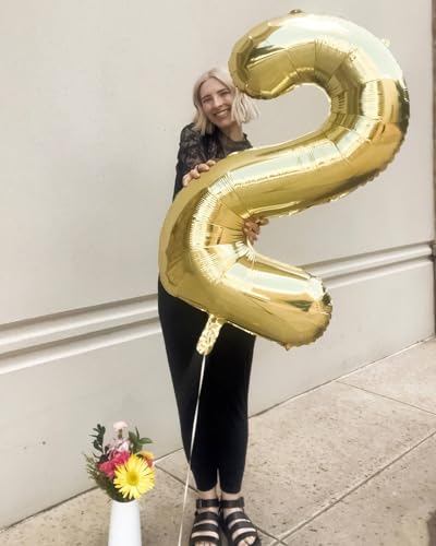 Image of Light Gold Number 3 Balloon 40 Inch, 3rd Birthday Celebration Supplies Women Men, 3 Balloon for Theme Party