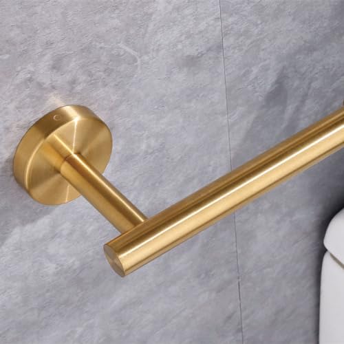 Crochets pour peignoirs or brossé et barres murales compactes pour optimiser une petite douche