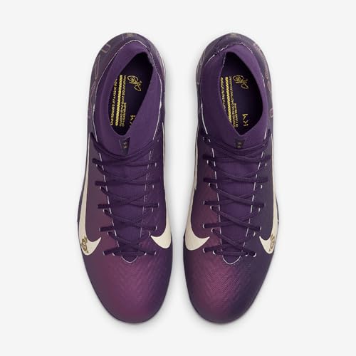 Nike Mercurial Superfly 10 Academy Kylian Mbappe TF High-Top Soccer Shoes (FQ8333-500, Grand Purple/Pale Ivory)4