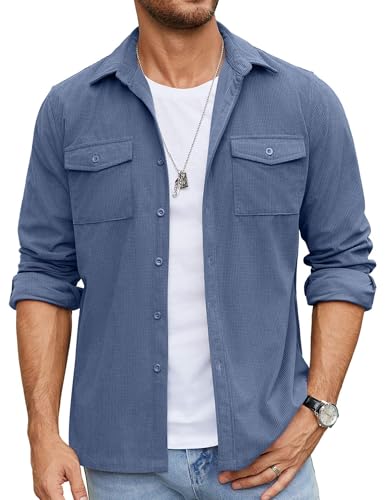 Cura dell'indumento: questa camicia da uomo con bottoni è lavabile in lavatrice. Si prega di fare riferimento alla tabella delle taglie prima di