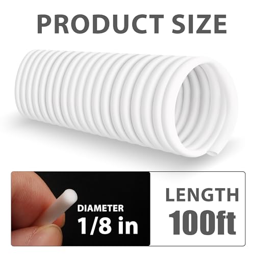 Image of U0U 100Ft Backer Rod 1 /8 Inch,Foam Backer Rod Caulk Saver for Gaps and Joint Concrete Filling,White Concrete Expansion Joint Filler (1 /8 inch*100 feet)