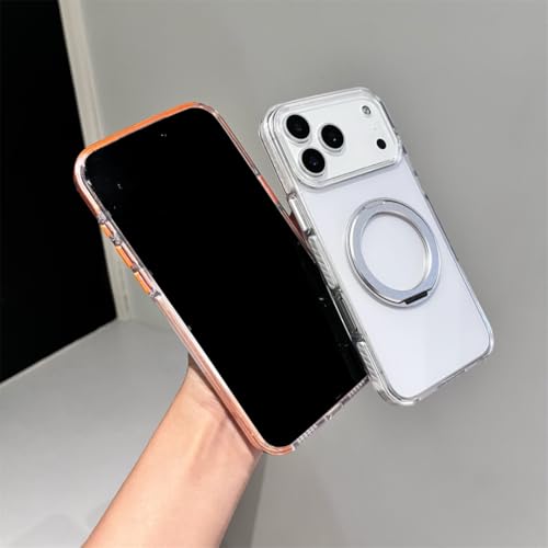 Coque iPhone 14 noire ultra-mince en polycarbonate transparent avec support