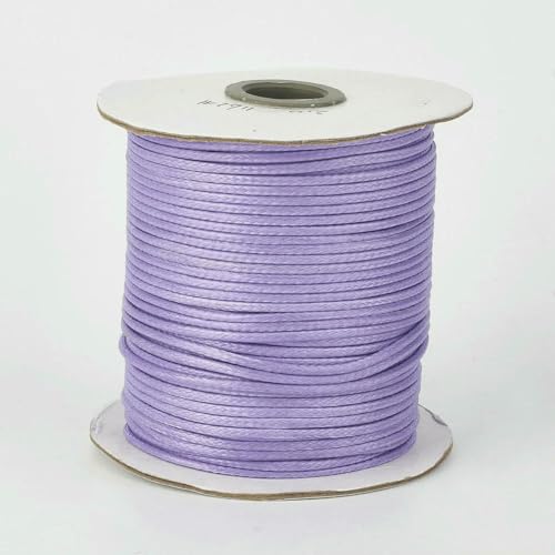 185yards/Roll 1.0mm Korean Waxed Polyester Thread Cord String Strap For DIY Beading Braided Bracelets Jewelry Making Accessories-Lilac-1mm