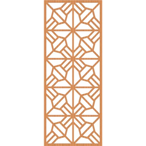 Image of 29 3 /8 inchW x 74 3 /8 inchH x 3 /8 inchT Auburn Decorative Fretwork Wood Wall Panels, Cherry