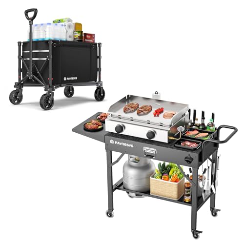 3 in 1 Carretilla plegable y mesa para parrilla al aire libre, Blackstone Griddle Stand miniatura 1
