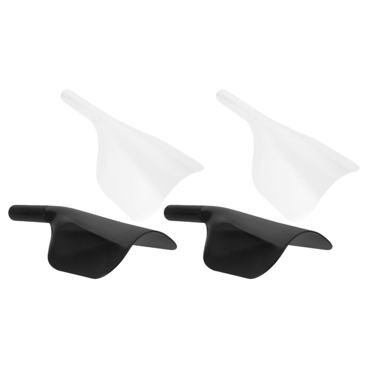 ERINGOGO 4pcs Hairdressing Facial Spray Shield Black Plastic Haircut Face Protector with Handle for Barbershop and Salon, Lightblocking and Oil Absorption Splash Guard for DIY Enthusiasts