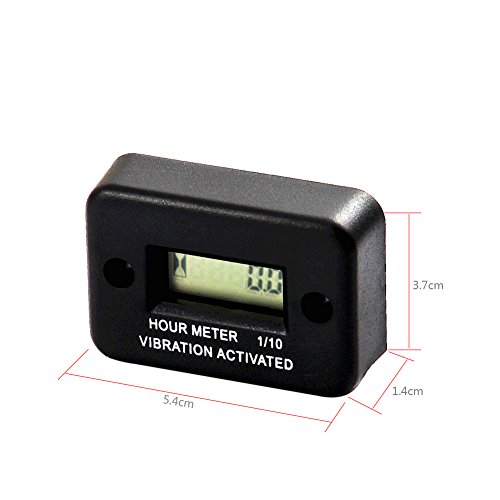 RuleaxAsi Medidor de horas de vibração para barco de moto ATV Snowmobile impermeável