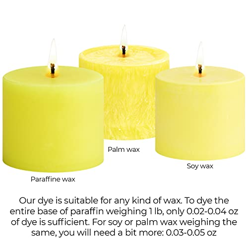 Image of Candle Shop - Bright Yellow Color 2 oz- Dye Chips for Making Candles - Candle Wax Dye - A Great Choice of Colors