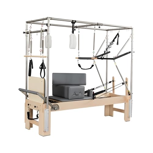 Premium All-in-One Pilates Reformer with Tower – High-Density Foam, Imported Rubberwood, Waterproof Design for Studio & Home Fitness